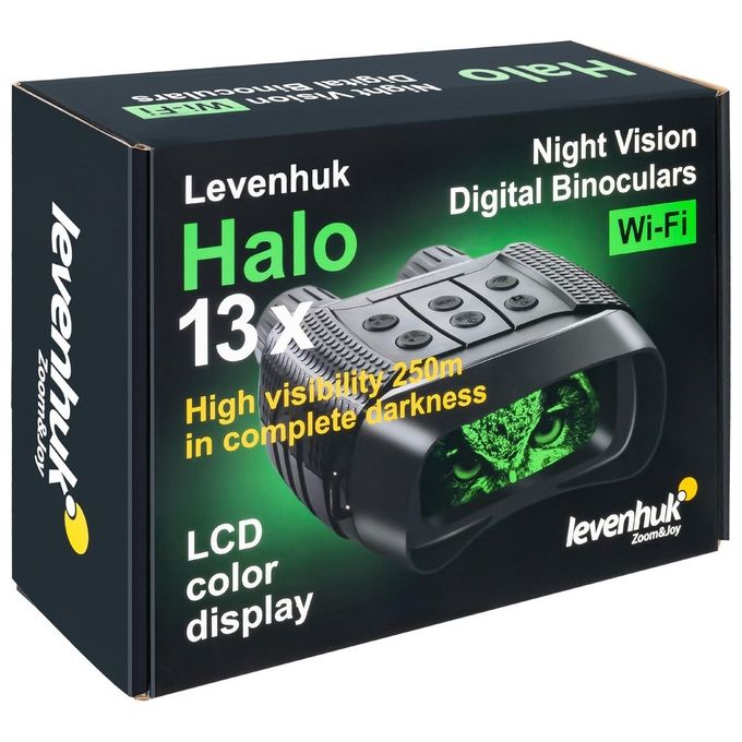 Levenhuk Halo 13X Wi-Fi Visore Notturno Binoculare Digitale con Schermo LCD e Funzione di Cattura Foto e Video