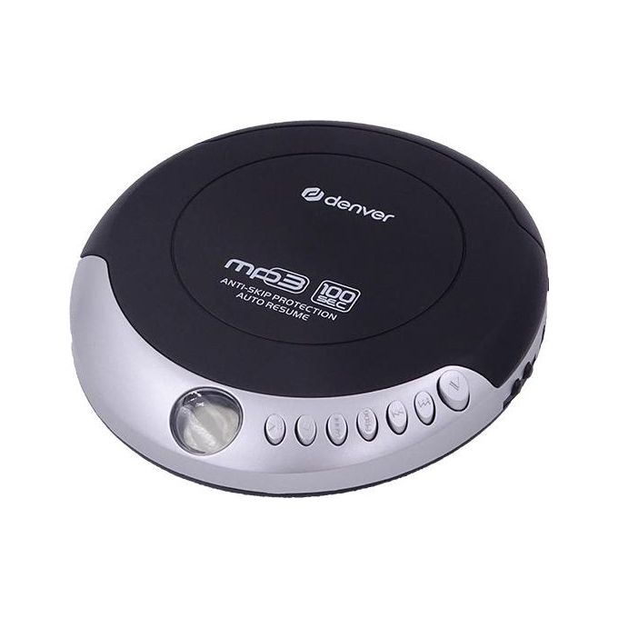 Denver DMP-391 Lettore CD Portatile Compatibile con Cd Cd-R e Cd-RW Funzione Anti-Shock Cuffie Incluse