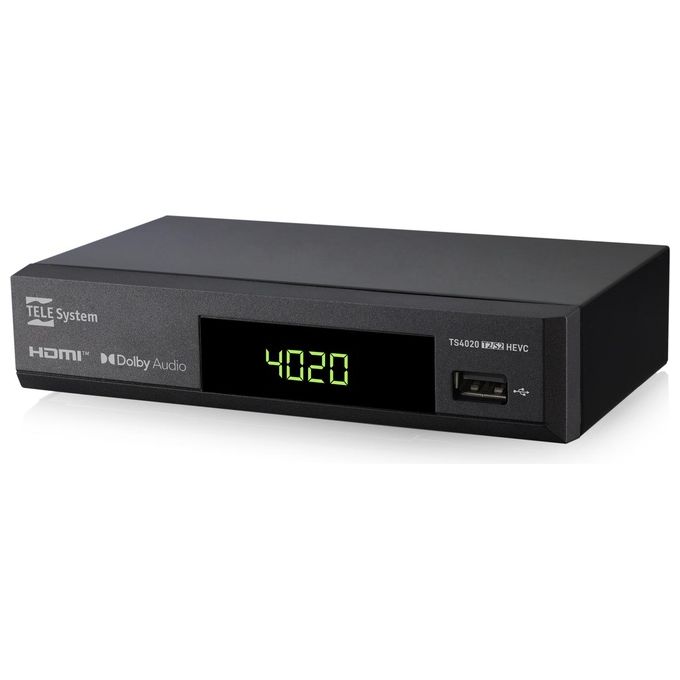 Telesystem TS4020 Decoder Satellite Terrestre Full Hd Nero