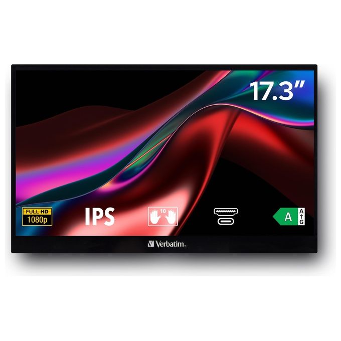 Verbatim Pmt-17 Monitor Portatile Touch 17.3'' Full Hd