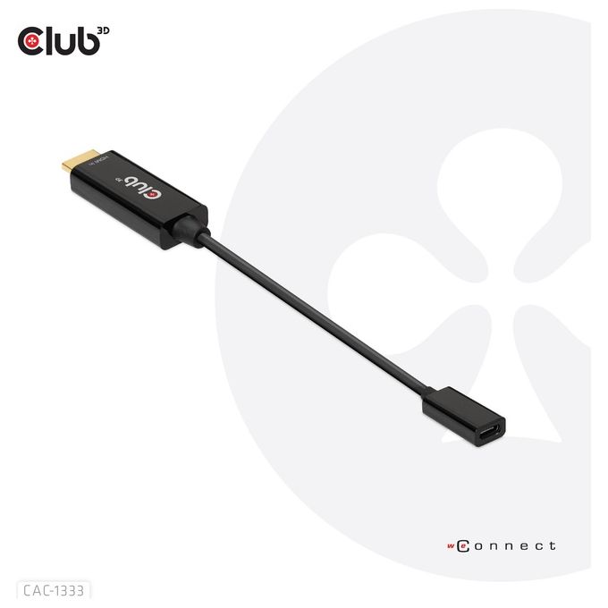 Club3D Adattatore Attivo da Hdmi a Usb Type-C 4K60Hz.