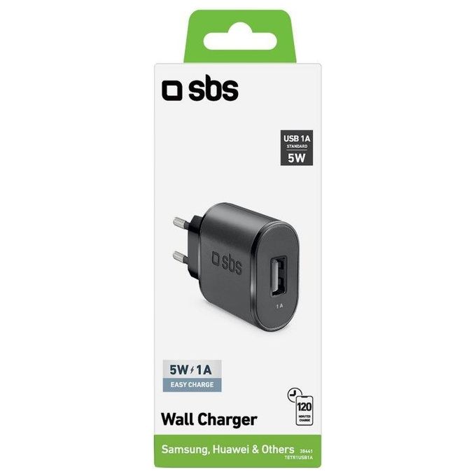 Sbs Wall Charger 5W Caricabatterie 1xUsb-A 1a Standard Charge