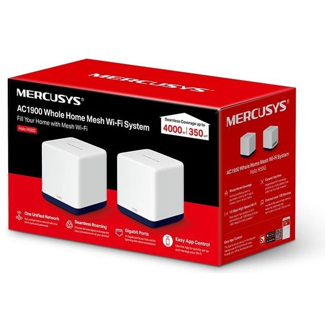 Mercusys HALO H50G(2-PACK) Ac1900 Home Mesh Wi-Fi System