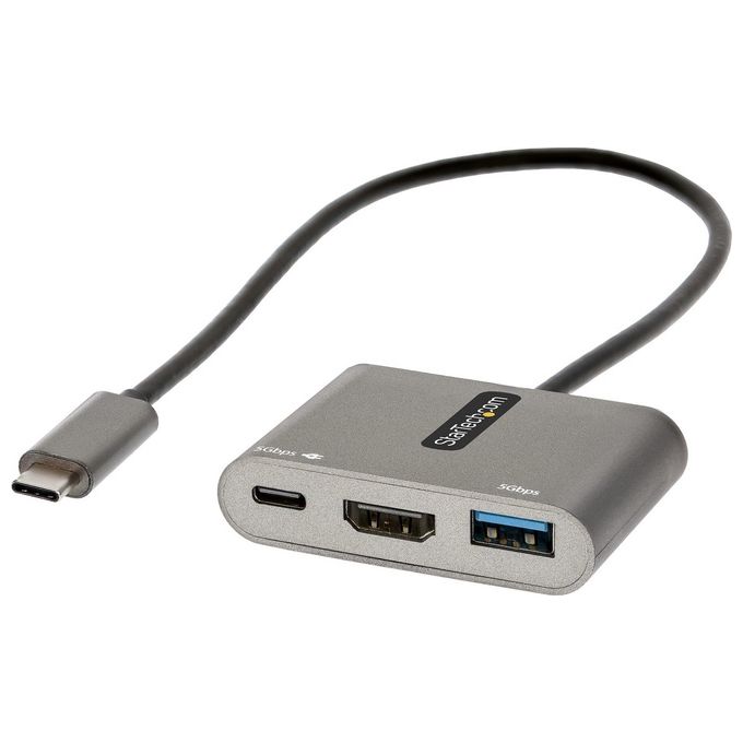 StarTech.com Adattatore Multiporta Usb c a Hdmi 4k Pd 30 Hub Usb 3.0