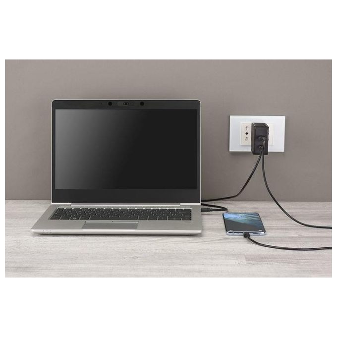 Cellular Line Duo Charger Ultra Usb-C per Laptop 48W- Nero
