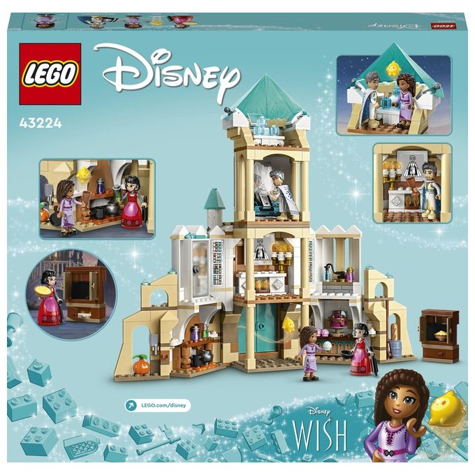 LEGO Disney Wish 43224 Il Castello di Re Magnifico, Gioco da Costruire dal Film Wish con Mini Bamboline, Regalo di Natale