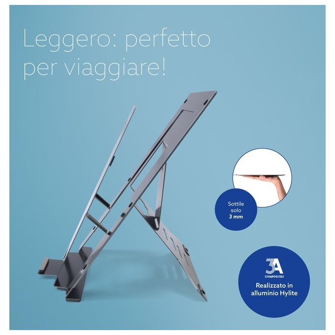 R-Go Tools RGORIDOCBL Supporto per Laptop Nero 22