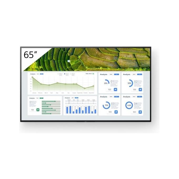 Sony FW-65BZ30L Visualizzatore di Messaggi Pannello Piatto per Segnaletica Digitale 65'' Lcd Wi-fi 440 Cd-m² 4k Ultra Hd Nero Android 24-7