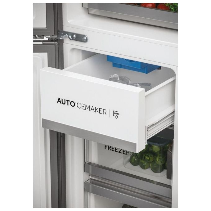 Haier HCW7819EHMP Cube 83 Frigorifero Side by Side 4 porte Switch Zone Fresher Techs Capacita' 536 Litri Classe energetica E No Frost 193 cm Platinum Inox