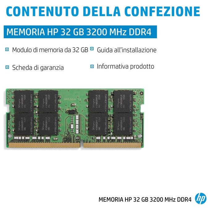 HP 4S967AA Memoria Ram 32Gb DDR4 3200 MHz
