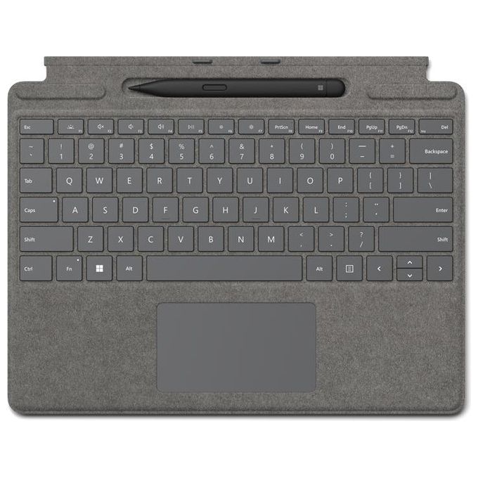 Microsoft Signature with Slim Pen 2 Platino Cover Port QWERTY Italiano