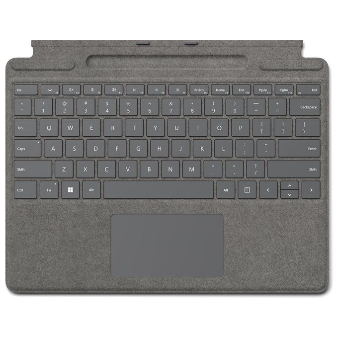 Microsoft Surface Pro Signature Keyboard Platino Cover Port Qwerty Italiano