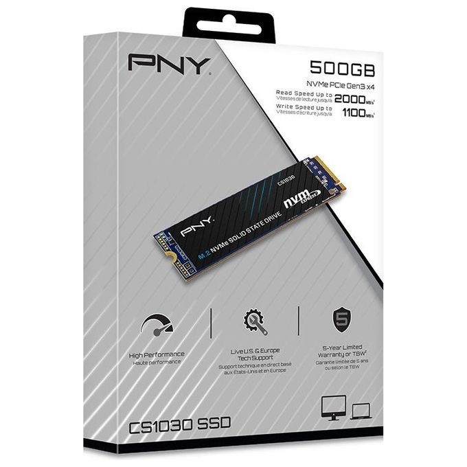 PNY 500GB CS1030 M.2 NVMe SSD Interno