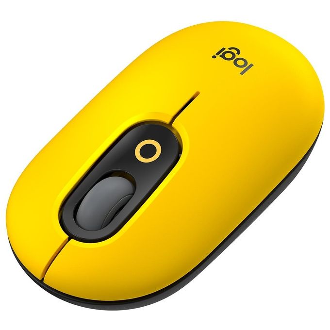Logitech POP Mouse Ambidestro Wireless A Rf + Bluetooth Ottico 4000 Dpi Blast-Yellow