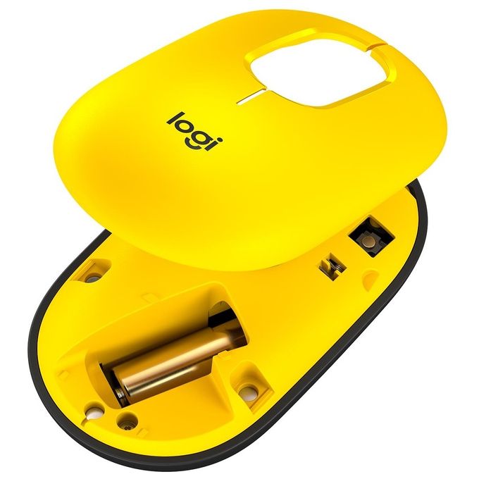 Logitech POP Mouse Ambidestro Wireless A Rf + Bluetooth Ottico 4000 Dpi Blast-Yellow