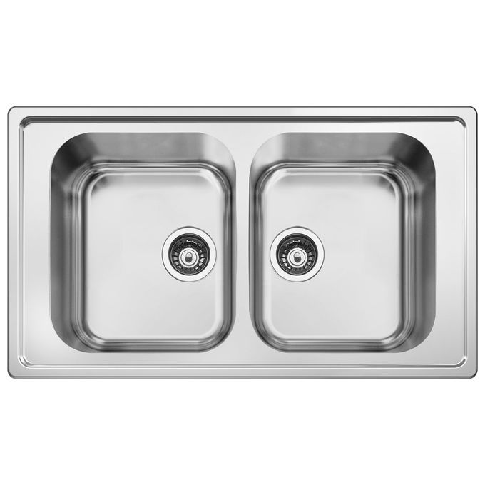 Smeg LPR862 Aurora Lavello saldato Acciaio Inox Spazzolato da Incasso Semifilo 2 Vasche Acciaio Inox 86x50cm