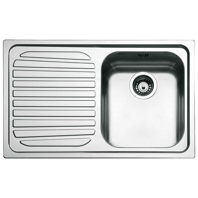 Smeg SP791S-2 Lavello da Incasso Standard Estetica Universale 1 Vasca + Gocciolatoio Sinistro 79 cm Acciao Inox