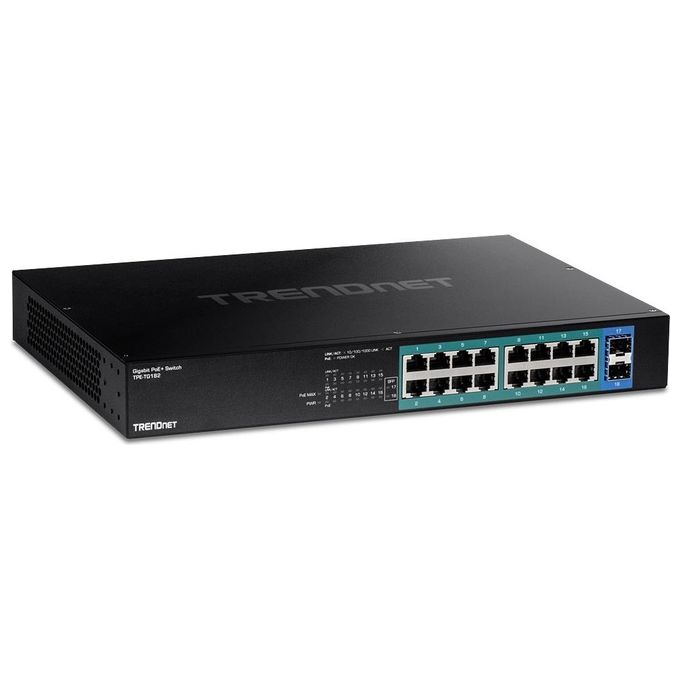 Trendnet TPE-TG182 Switch di Rete Gigabit Ethernet 10-100-1000 Supporto Power over Ethernet 1U 18 Porte Nero