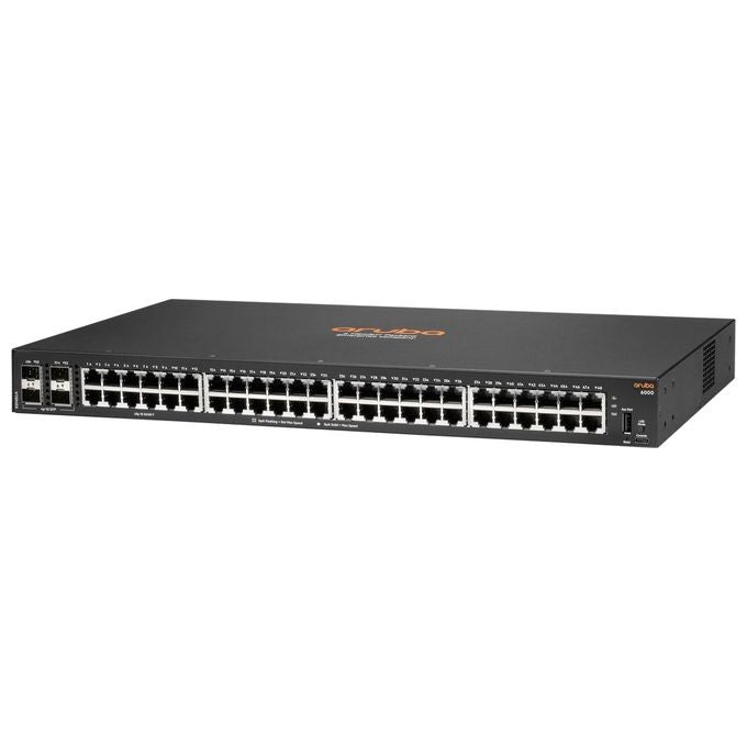 HP Enterprise Aruba 6000 48G 4SFP Switch L3 Gestito 48 x 10-100-1000 + 4 x Gigabit SFP Montabile su Rack CA 100-127 V - 200-240 V