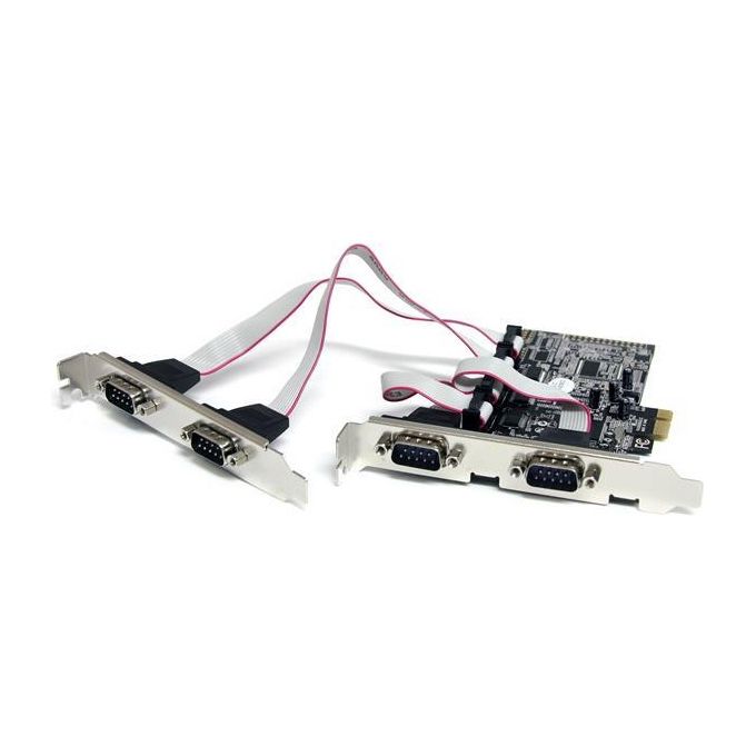 StarTech Scheda seriale PCI Express nativa a 4 porte RS-232 con 16550 UART