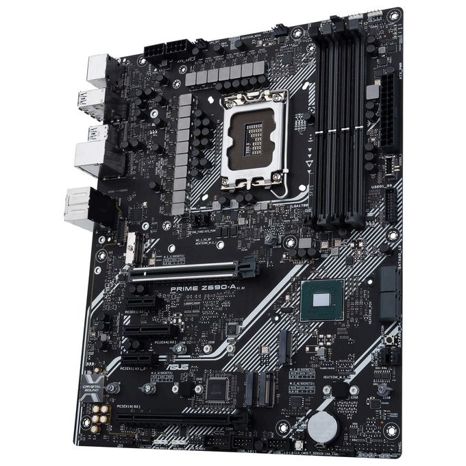 ASUS PRIME Z690-A Intel Z690 LGA 1700 ATX con PCIe 5.0, quattro slot M.2, 16+1 stadi di alimentazione DrMOS, DDR5, HDMI, DisplayPort, Intel 2.5 Gb Ethernet, USB 3.2 Gen 2x2 Type-C, USB 3.2 Gen 2 Type-C frontale, supporto Thunderbolt 4 e illuminazione Aura