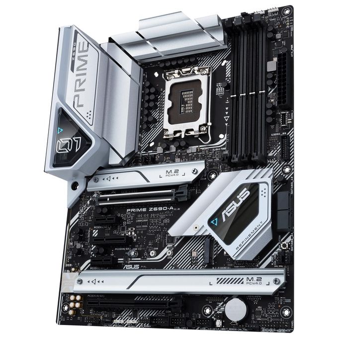 ASUS PRIME Z690-A Intel Z690 LGA 1700 ATX con PCIe 5.0, quattro slot M.2, 16+1 stadi di alimentazione DrMOS, DDR5, HDMI, DisplayPort, Intel 2.5 Gb Ethernet, USB 3.2 Gen 2x2 Type-C, USB 3.2 Gen 2 Type-C frontale, supporto Thunderbolt 4 e illuminazione Aura