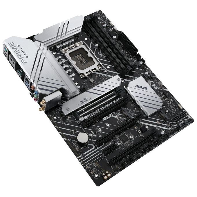 ASUS PRIME Z690-P WIFI Scheda Madre ATX, Intel Z690, LGA1700, DDR5, PCI 5.0, Realtek 2.5Gb Ethernet, WiFi 6 (802.11ax), Realtek 7.1 Sorround, 3xM.2, 4xSATA 6GB-s, Aura Sync RGB, Nero