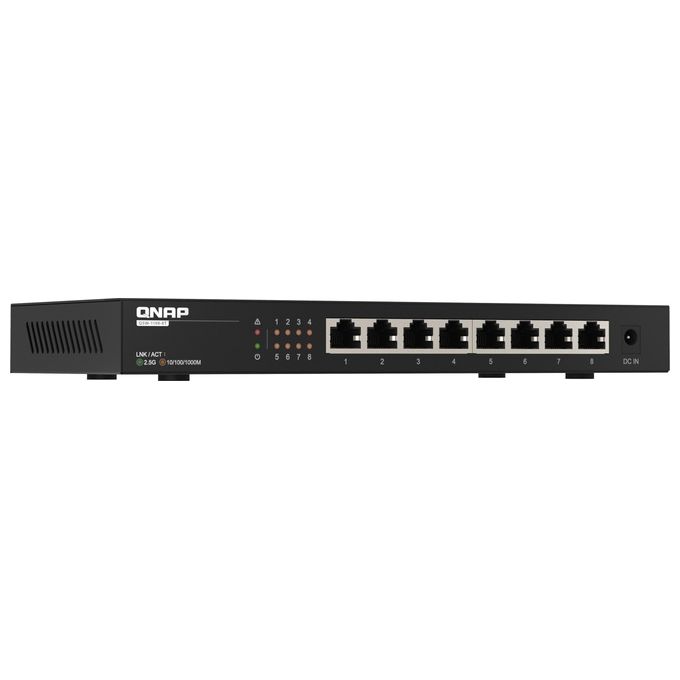 Qnap QSW-1108-8T Switch di Rete non Gestito 2.5g Ethernet 100-1000-2500 Nero