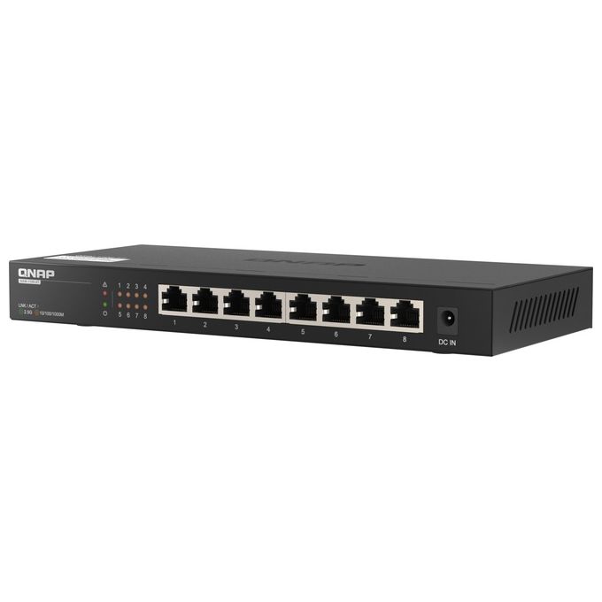 Qnap QSW-1108-8T Switch di Rete non Gestito 2.5g Ethernet 100-1000-2500 Nero