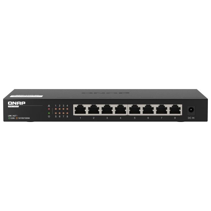 Qnap QSW-1108-8T Switch di Rete non Gestito 2.5g Ethernet 100-1000-2500 Nero