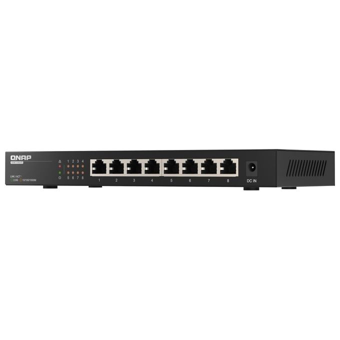 Qnap QSW-1108-8T Switch di Rete non Gestito 2.5g Ethernet 100-1000-2500 Nero