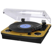 Trevi TT 1022 BT Giradischi Stereo con Bluetooth Aux-In Uscita Audio RCA e Mobile in Legno