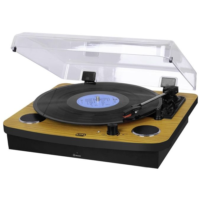 Trevi TT 1022 BT Giradischi Stereo con Bluetooth Aux-In Uscita Audio RCA e Mobile in Legno