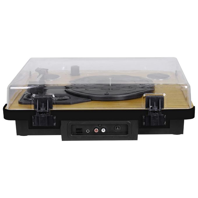 Trevi TT 1022 BT Giradischi Stereo con Bluetooth Aux-In Uscita Audio RCA e Mobile in Legno