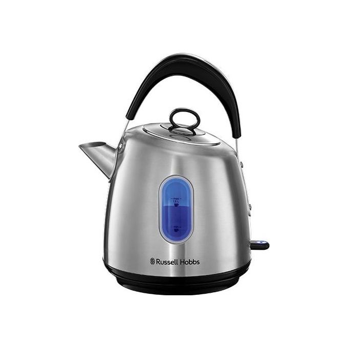 Russell Hobbs Stylevia – Bollitore elettrico 1.7 L, Potenza 2200 W, Corpo in acciaio inox, Sistema di sicurezza autospegnimento, Funzioni: bollitura rapida e indicatore livello acqua, Colore Inox
