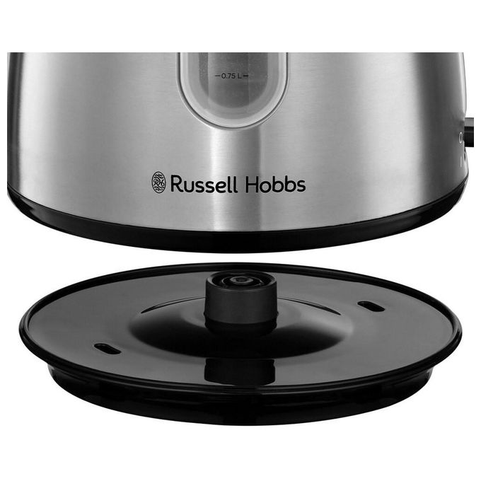 Russell Hobbs Stylevia – Bollitore elettrico 1.7 L, Potenza 2200 W, Corpo in acciaio inox, Sistema di sicurezza autospegnimento, Funzioni: bollitura rapida e indicatore livello acqua, Colore Inox
