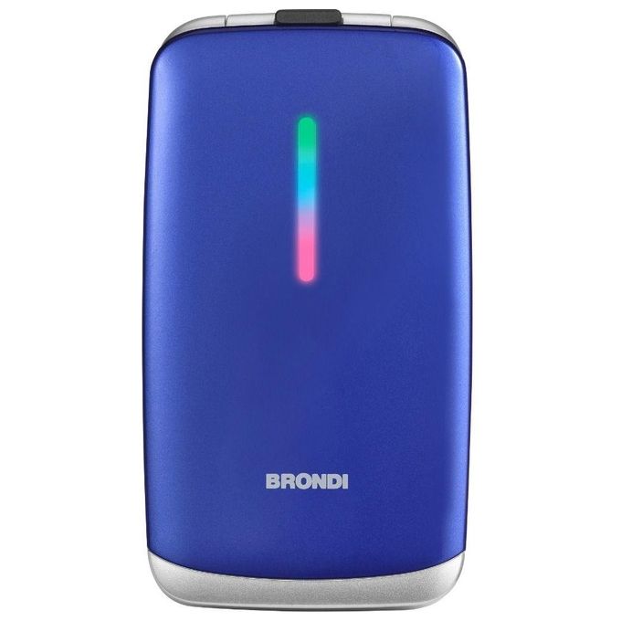 Brondi Contender Telefono Cellulare GSM Dual Sim con Tasti Grandi Blu-Viola