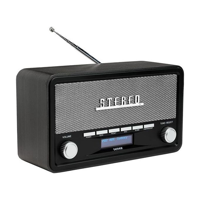 Denver DAB-18 Radio Portatile Analogica e Digitale Grigio Scuro