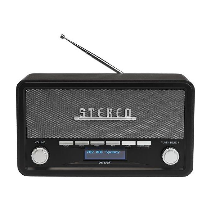 Denver DAB-18 Radio Portatile Analogica e Digitale Grigio Scuro