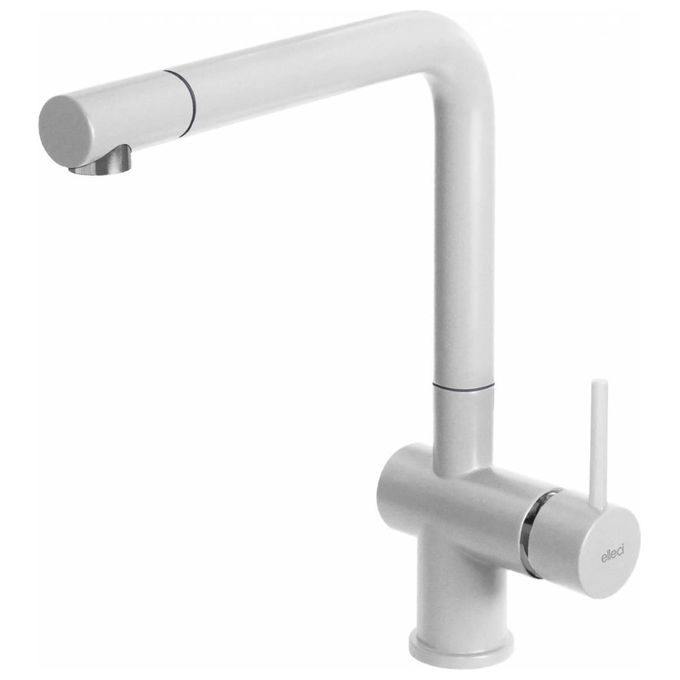 Elleci MGKSTR68 Stream Miscelatore monocomando con canna girevole Modern Bianco 68