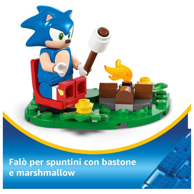 LEGO Sonic Duello al Falo' di Sonic Giochi d'Avventura per Bambini e Bambine da 7 Anni in su con Personaggi del Videogioco tra cui 2 Robot Giocattolo Idea Regalo di Compleanno per Gamer 77001