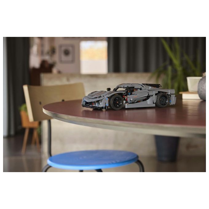 LEGO 42173 Technic Modellino di Auto da Costruire 801 pezzi motore V8 mobile sterzo funzionante porte diedrali sincroelicoidali colore Grigio