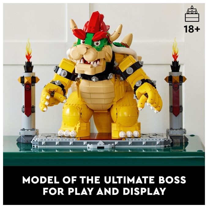 LEGO Super Mario 71411 Il Potente Bowser, Kit di Costruzioni per Adulti, Idee Regalo, Personaggio Snodabile 3D da Collezione