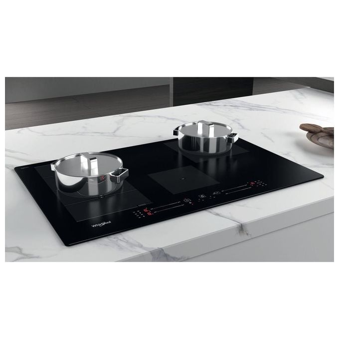 Whirlpool WFS0377NEIXL Piano Cottura a Induzione 4 Zone 77 cm Nero