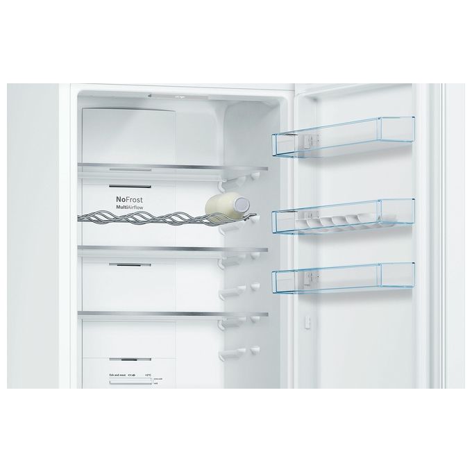 Bosch KGN39VWEQ - Serie 4 - Frigorifero Combinato 368 L, 203 cm, Classe E, 39 dB, Total No Frost, Multi Airflow, Bianco