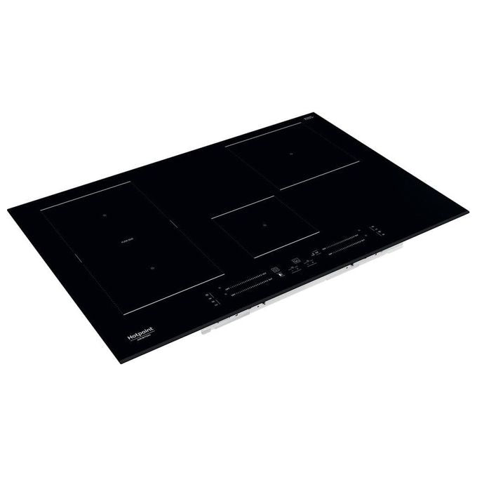Hotpoint HS 3377C BF Piano Cottura ad Induzione 4 Zone Adattatore di Potenza Zona Flexi Duo 18 Livelli di Potenza Blocco Comandi 70 cm Nero