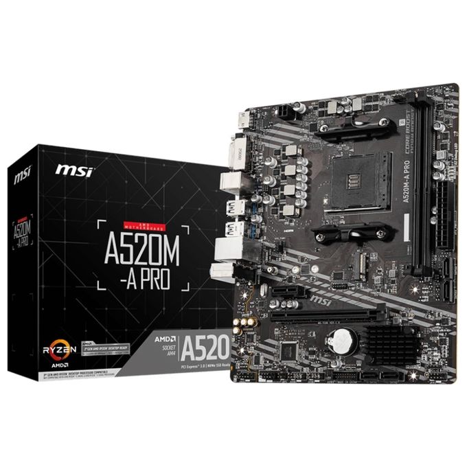 MSI A520M-A Pro AMD A520 Scheda Madre Socket AM4