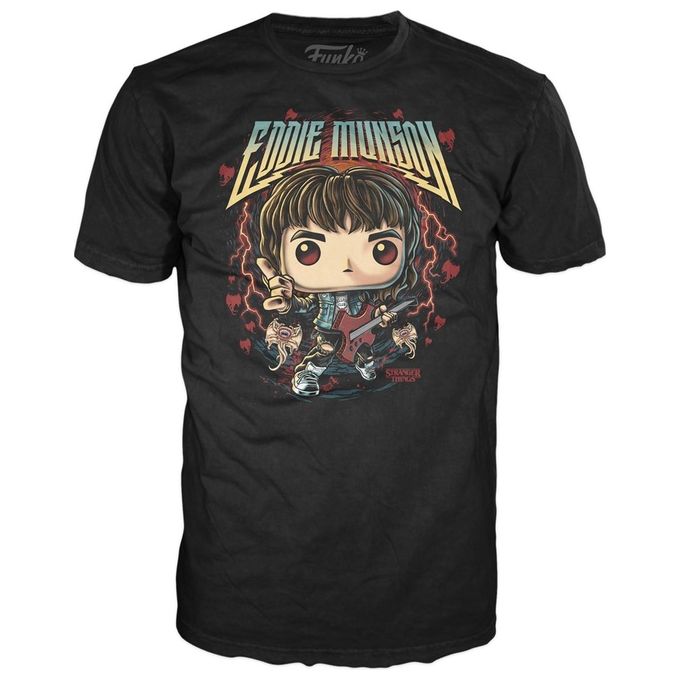 Funko Pop! Tee  Pop Stranger Things Hunter Eddie W guitar L