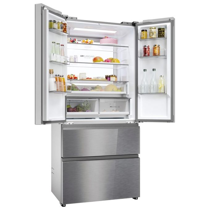 Haier Serie 7 HFR7819ENGC Frigorifero Americano Side By Side 504 Litri Classe E No Frost colore Inox