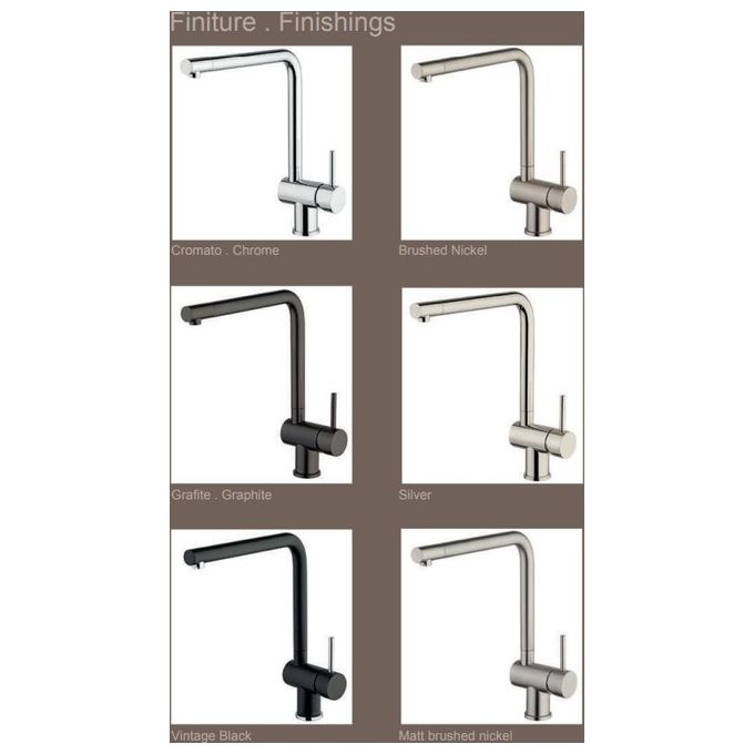 Crolla 7070CR CR Tecnomix Miscelatore monocomando con Doccetta Estraibile a 2 getti in abs e Bocca girevole Cromo